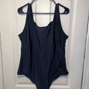 Source Unknown Black One Piece Swimsuit